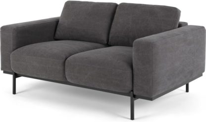 066139011a454c7f49d49997835838e155e734f5d84c4e64f736172ce9d20c49.jpg An Image of Jarrod 2 Seater Sofa, Washed Dark Grey Cotton
