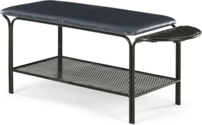 07b44e37116ddef843e0ff0e596dc1ac04dd21f097a404ec674bd95e51f95aa3.jpg An Image of Dane Hallway Bench, Grey Leather and Black Marble