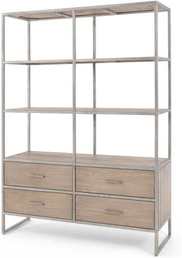0941d50f9a157c9e9a27c5da6a50500ee069cc1801b4b4f7c4d27a62d3484353.jpg An Image of Mila Shelving Unit, Pine and Metal
