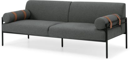 0acdf4b7dd67360822010c7c0e61b1d48a6f15d7ac2a0b891c5d423ed46e882e.jpg An Image of Benito 3 Seater Sofa, Marl Grey and Leather