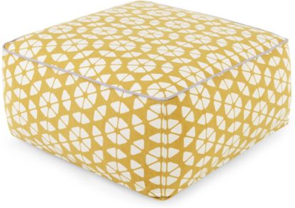 0afd4890d8ed6e3750334e3ba04900350611bcb6971c085d349113141f68decf.jpg An Image of Trio Bean Bag Pouffe, Gold & Cream