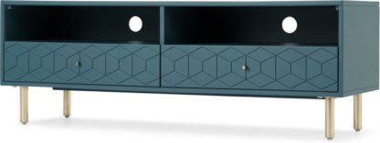 11f09eaa256cc41d5789c79bffa44458f34b860c21e07fc95f0964d4f0d31e42.jpg An Image of Hedra Media Unit, Teal and Brass