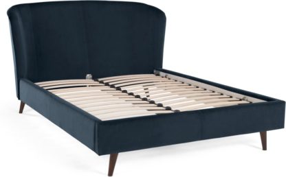 18eeb175ae2941e3fed213b7f7399f15c3f31c9f0b8989421d5caeb694941da8-1.jpg An Image of Lulu Kingsize Bed, Indigo Blue Velvet