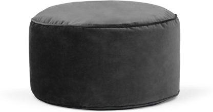 2160aa75c4992d6b47d82caf9e58a9a47b7634fe0fde4a697bbf02459b09ec27.jpg An Image of Lux Velvet floor cushion, Grey Velvet