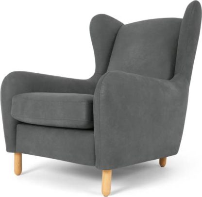 2b294d03d19345c446b8c65882d350a3498ee47caa851987e6b61be6f62b61b4.jpg An Image of Rubens Wingback Armchair, Pavillion Grey Leather