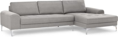 2eb535cfb51b1fa249bc84543a430703d278b0eead963c61888eafbff6e54561.jpg An Image of Vittorio Right Hand Facing Chaise End Corner Sofa, Pearl Grey