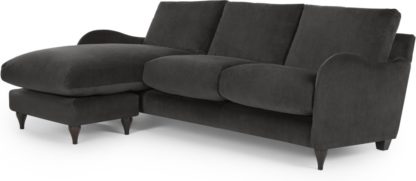 3a224169318efae2cdeae59a4f510bad011bafd7475d9bdd7180d02296f2924c.jpg An Image of Sofia Chaise End, Velvet Plush Asphalt