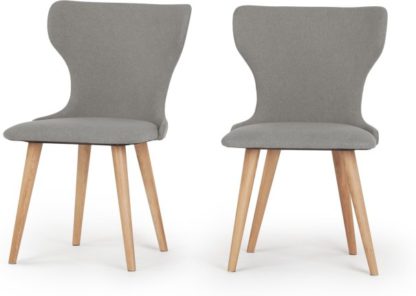 3c8c6bf6da843678eb6307ac57ccd06e842dd5699d5743cf7a5b37721a77bb49.jpg An Image of Set of 2 Bjorg Dining Chairs, Manhattan Grey and Oak