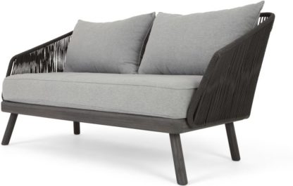 4339b846eacec5fccb0b1c8eba28d0b4d2120912ad683f1f724a87c78025839b.jpg An Image of Alif Garden 2 Seater Sofa, Grey Eucalyptus