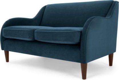 43f3ecf083e2175d824c4557c965cff322bc1920f1e19d498b2187a985e30859.jpg An Image of Helena 2 Seater Sofa, Plush Teal Velvet