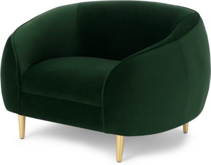 47eba1df777a2e8e7c4982a32809549dc539b54458d52d8f4e280d311e42246c.jpg An Image of Trudy Armchair, Pine Green Velvet