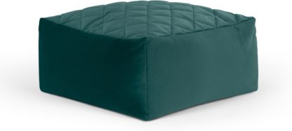 4c0ea8de293b07971d620b18fb752b9cce026ecfcf3118cfb7de051ad991c1ba.jpg An Image of Loa Quilted Floor Cushion, Seafoam Blue Velvet