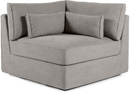 511142e53a1134ed35691e21a8ddc52ee507fa21fb47212b7be8451f1a97ca15.jpg An Image of Trent Loose Cover Modular Corner Seat, Washed Grey Cotton