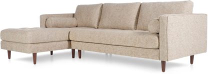 586806fcbcb562409de04243e6417b37bad7de1399a02b6bf4d8e40aa9ac970a.jpg An Image of Scott 4 Seater Left Hand Facing Chaise End Corner Sofa, Amber Basketweave