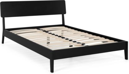 5b0b977e6ee3eb1edd51e7cd84bda042a9f4216a28fa2852ace07bb089b06421-1.jpg An Image of MADE Essentials Noka King Size Bed, Black Stain