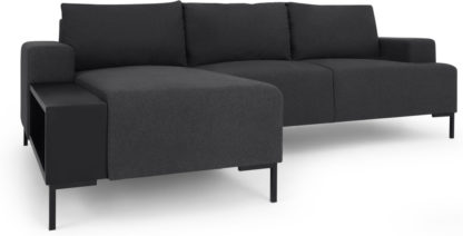 5c6d91f70dc6b33c544c33d0ebf53f75f7b404c3ce7ad9a92a3a6936f3f6ab98.jpg An Image of MADE Essentials Oskar Left Hand Facing Chaise End Corner Sofa With Table, Sterling Grey