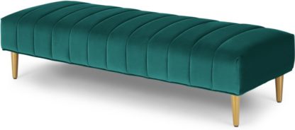 67994cea9251cc5b806948b5363b86c57c6d997314012cd477dbcd5fcbf13283.jpg An Image of Amicie Ottoman Bench, Seafoam Blue Velvet