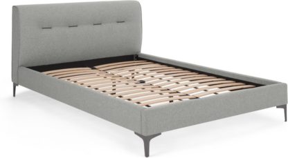 691895e9a7ff87d5cb8ff1e918c3018275c460474853c47170af04a80893f2e1-1.jpg An Image of Furlo King Size Bed, Mountain Grey & Black Nickel Legs