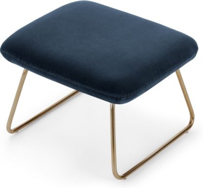 6995afbb0598de33bd93756e340cfa0fd0e1d96d9e14e041248964db5cb86e1b.jpg An Image of Frame Footstool, Navy Cotton Velvet