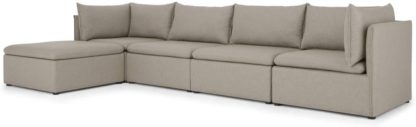 69edbf72336aa9bdc22245e1369488a950f9c63b7d4dcf418609803639f4740e.jpg An Image of Victor 4 Seat Corner Sofa With Multi Storage, Portland Grey