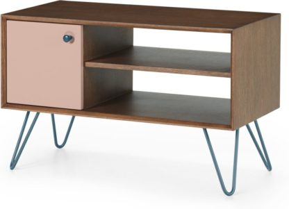 6ad8a6ff9e8e64ef21c53ad402d43683121fcbca1b5c2406c5fb7d013569121c.jpg An Image of Dotty Media unit, Dark Stain and Pink