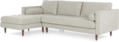 710c8b344d557a8219e46109318af1119f8a2c6be5d9a05c1b7f02eebf91c537.jpg An Image of Scott 4 Seater Left Hand Facing Chaise End Corner Sofa, Grey Basketweave