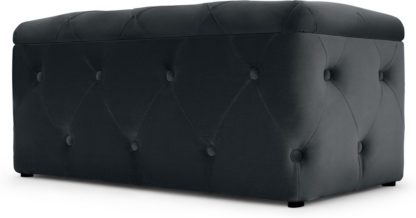 74d81d26a6d53bb736822b0d76f5f2f711d873597094497fb3728da77c6e1ca1.jpg An Image of Hampton Rectangle Storage Pouffe, Midnight Grey Velvet