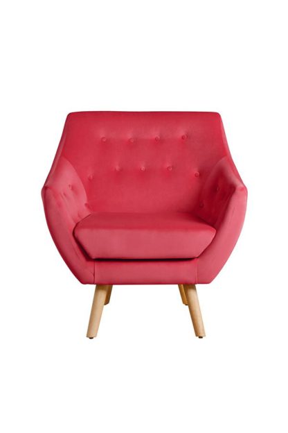 7da5d37ef949b26071b27c4d01ee48c4377c612981bf3a74e52b2730078c80da.jpg An Image of Poet Armchair, Luxor Cranberry Single Tone