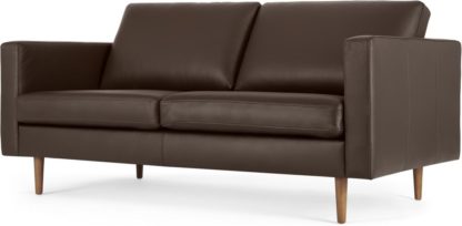 8a29b4c40d125fc93f739717e0dfe1a61aba20e30962904dccd0255746878770.jpg An Image of Leighton Large 2 Seater Sofa, Dark Brown Leather