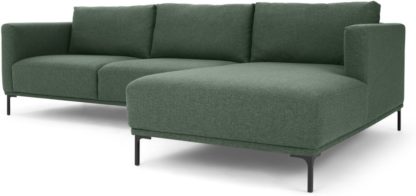 90bf1c9012c8ecdab53b5cdd086292c02a3d3519e3d3fc5417718ed38dae0de2.jpg An Image of Milo Right Hand Facing Chaise End Corner Sofa, Darby Green
