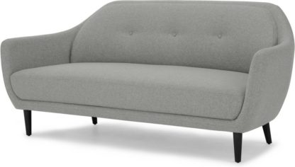 9731e6e977b549ecb684df5d9d990e97c7eabcc89bb99b5759ef3b363f642d0a.jpg An Image of Hanley 3 Seater Sofa, Mountain Grey with Black Legs