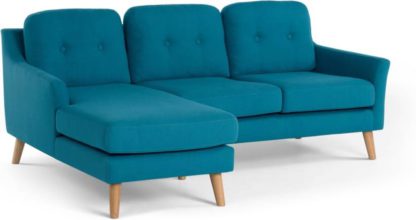 9ba189272d684e9536058189ab90b19560db9fb85b91cc0a034badbdc2a2061f.jpg An Image of Rufus Left Hand Facing Chaise End Corner Sofa, Rich Azure