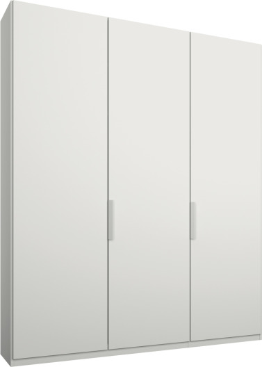9f259855f5e76c78178f24e4e6c7e6bb9c54d83c1147406f99172d86614d1227-1.jpg An Image of Caren 3 door 150cm Hinged Wardrobe, White Frame, Matt White Doors, Classic Interior