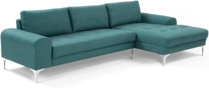 a069f84ffaf5ca96d1030c3b4ad743358e994f25f4e3f21073bb0f30b26c1a35.jpg An Image of Vittorio Right Hand Facing Chaise End Corner Sofa, Teal