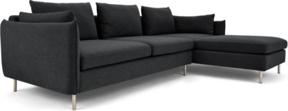 a670f15c195f0bfab069c64fd2584d39188f77239d905df8d4f15e05c580e83c.jpg An Image of Vento 3 Seater Right Hand Facing Chaise End Corner Sofa, Sterling Grey