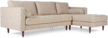 a679ad5af321cbea722809aca0043203eb6e9676cb32de4820aeb4b3a0aff001.jpg An Image of Scott 4 Seater Right Hand Facing Chaise End Corner Sofa, Amber Basketweave