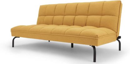 a8a569fed122f71b1782f1163f148ab8803da6e6b667ff744fc5a6eafab2f97f.jpg An Image of Hallie Sofa Bed, Yolk Yellow with Black Legs