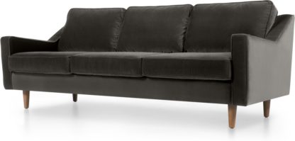 ae394d54c5c6c278eee3bf425c975abdaec21b000196cd3905b671681d87f170.jpg An Image of Dallas 3 Seater Sofa, Concrete Cotton Velvet