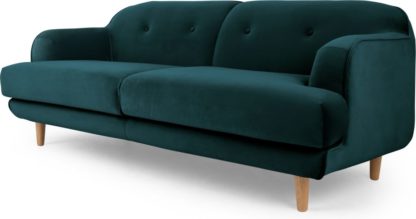 c074655b2b23cbc502b3d89a081240c09380289b596da11ca281d3d9792c169f.jpg An Image of Gracie 3 Seater Sofa, Seafoam Blue Velvet