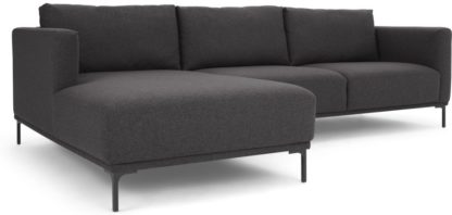 c5286a6fe61f3b6ae894472beaa638d6c021004e1ef1bde36b64bbfac122d55e.jpg An Image of Milo Left Hand Facing Chaise End Corner Sofa, Space Grey