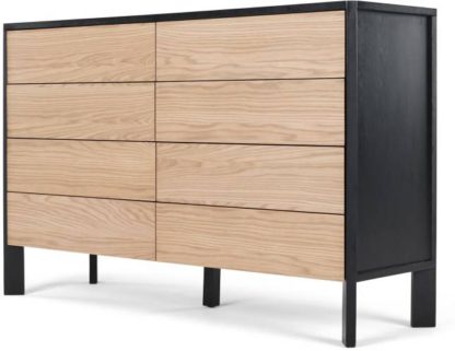 c552af0391c861cfc2396e4ab1b8dd057993415e23c3ee156058dc819280eb6b.jpg An Image of Brook Wide Chest of Drawers, Oak & Dark Stain