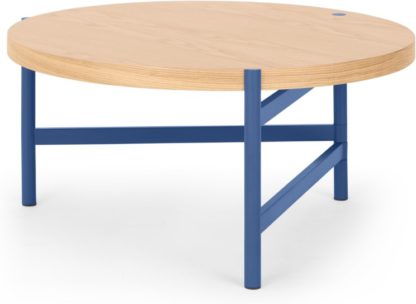 c9593811b19a4740e0208889ea4b262ad526ca33087e0f30dc6cf09e906314dc.jpg An Image of MADE Essentials Benn Coffee Table, Oak and Blue