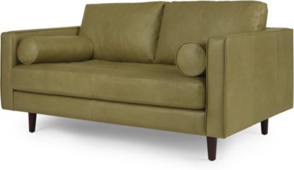 c9f5f84e10991c97f4ad527004b9b98ab6aa7183c81b69fd743414406c07f4c4.jpg An Image of Scott Large 2 Seater Sofa, Chalk Olive Premium Leather