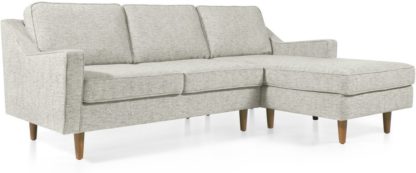 cdb6fe961ca6d589c856a5619157e64f5683730a3e2a0dea959fea954be1c5c6.jpg An Image of Dallas Right Hand Facing Chaise End Corner Sofa, Grey Basketweave