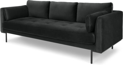 d86280e6df39f184067cb6d561d8a41c8b97bc20d0ae1bc93b1615055197d425.jpg An Image of Harlow 3 Seater Sofa, Midnight Grey Velvet