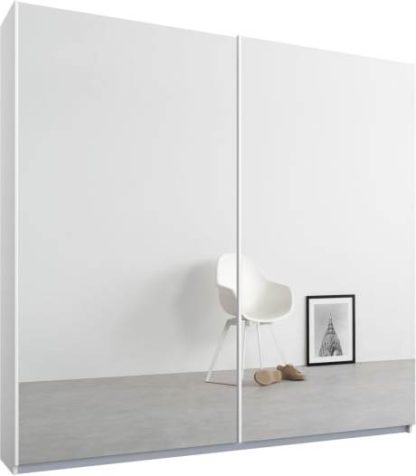 dcc5e7ad369687f2479adc6bf68d648bcacaa069e4eee7bbfa16a14fb8671249-1.jpg An Image of Malix 2 door 181cm Sliding Wardrobe, White frame,Mirror doors , Classic Interior