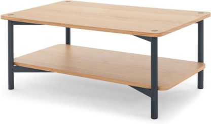 e629934de65461cb121356db19d10d03ad84064973d1c8b281353dae4ea00232.jpg An Image of MADE Essentials Benn Coffee Table, Oak and Grey