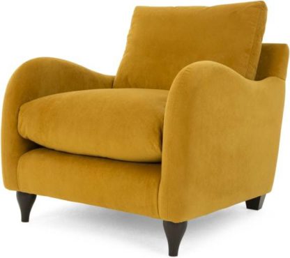 e780c895284172cf08167a9278e0646d52d5b7793ba0b441d6c41ac7f9856fc3.jpg An Image of Sofia Armchair, Plush Turmeric Velvet