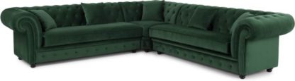 efcc18ee132f81f4055736ce91bd622404ea47bb32fb3eb094c9323d0833ccc9.jpg An Image of Branagh Corner Sofa, Pine Green Velvet
