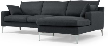 f1af7661626042ac4e24587c47e51b7660b24fbd9a4bb8f7af38e15dc6858bc6.jpg An Image of Mendini Right Hand Facing Chaise End Corner Sofa, Anthracite Grey